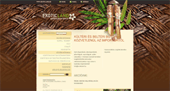Desktop Screenshot of exoticland.hu